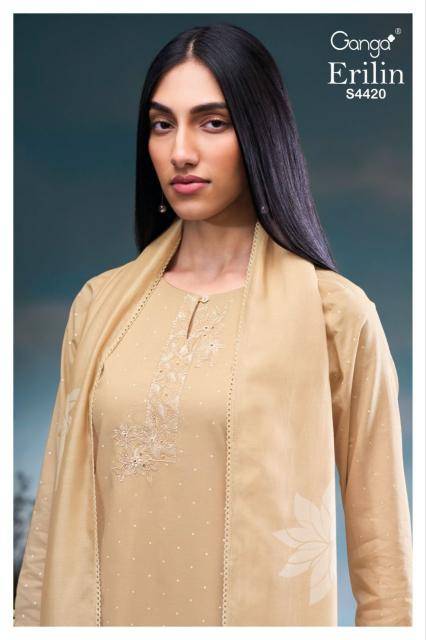 Ganga erilin 4420 Dress material suppliers in Ahmedabad